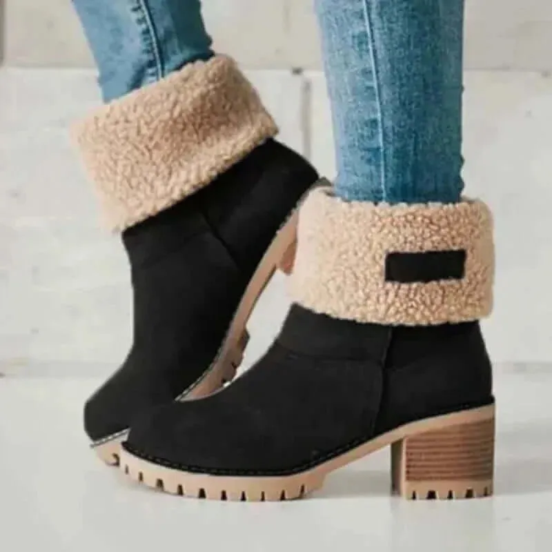 Women's Fur Warm Snow Boots 2023 Winter New Warm Wool Booties Ankle