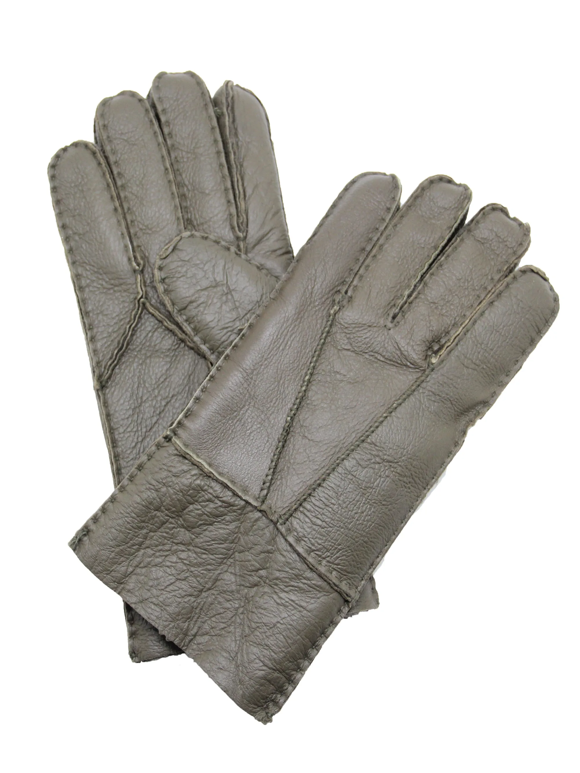 YISEVEN Men's Winter Sheepskin  Shearling Leather Gloves(Mittens)