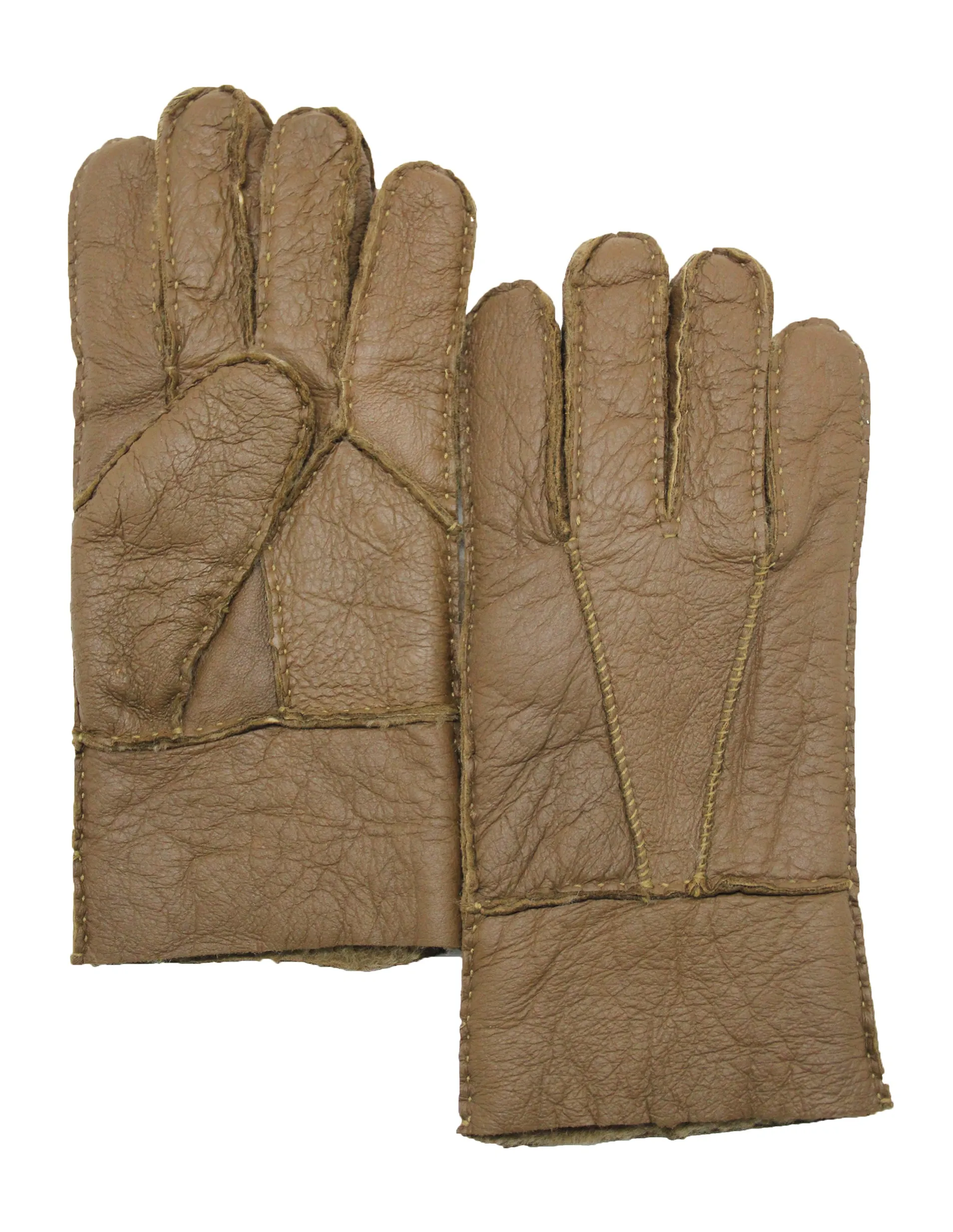 YISEVEN Men's Winter Sheepskin  Shearling Leather Gloves(Mittens)