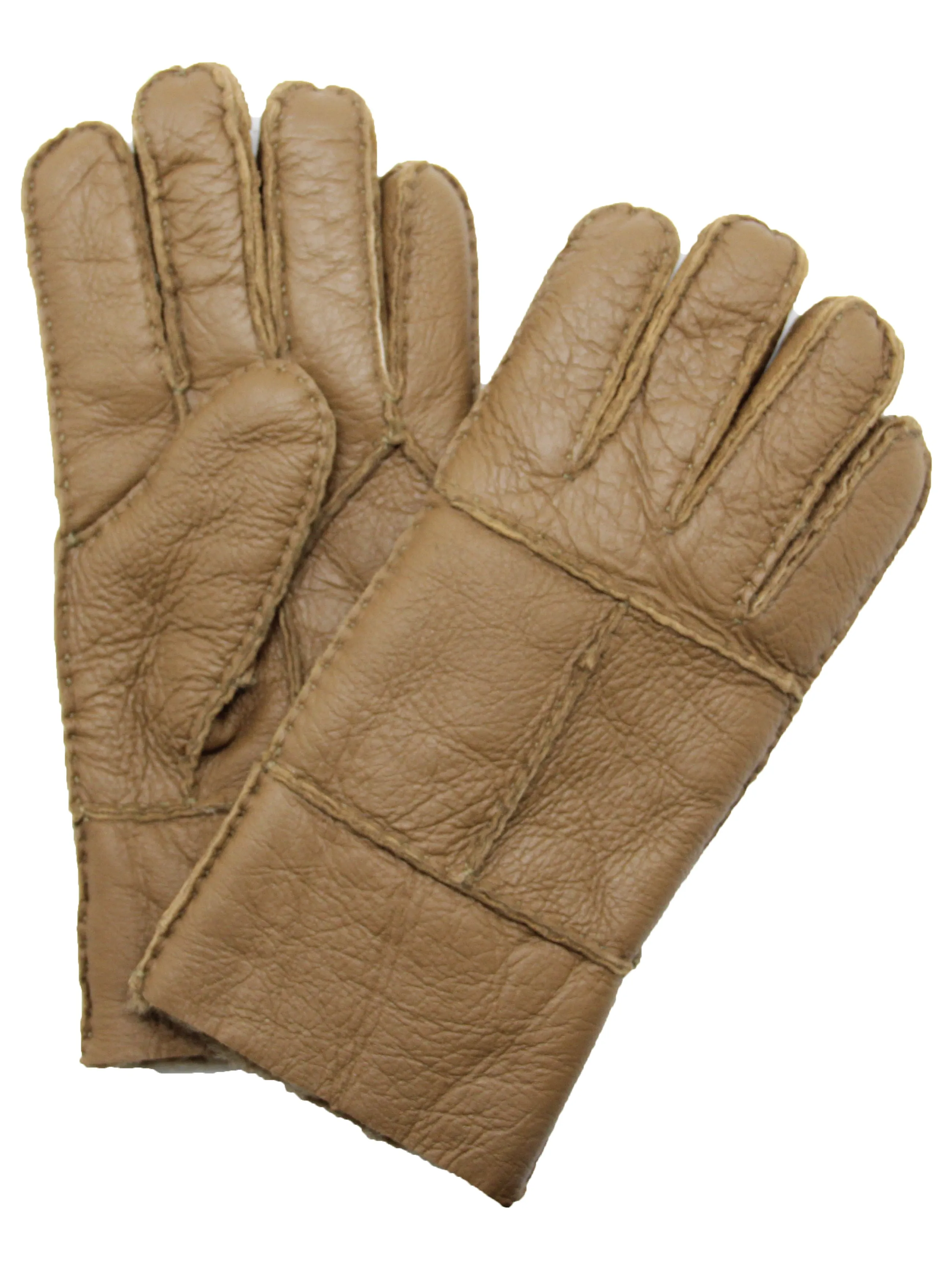 YISEVEN Men's Winter Sheepskin  Shearling Leather Gloves(Mittens)