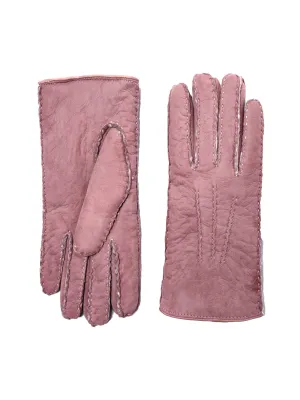 YISEVEN Women's Lambskin Handmade Curly Shearling Gloves